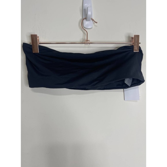 Good American Better Band Bikini Top Black Size 3/Large Bandeau Swimwear Lined - Picture 4 of 4